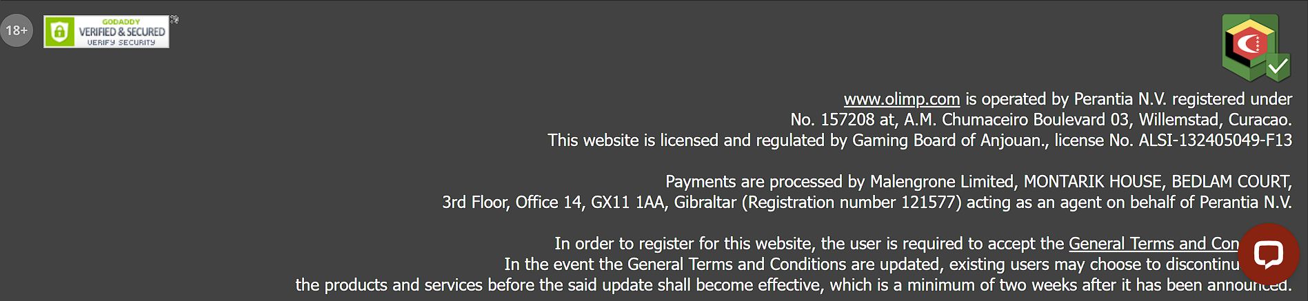 Платежи Olimpbet Испания